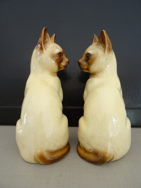 Beelden siamees (set) - siamezen - poes - poezen - kat - katten - VERKOCHT