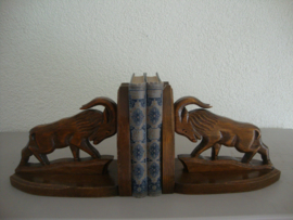 Vintage boekensteunen steenbok - VERKOCHT