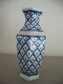 Vaasje blauw/wit - VERKOCHT