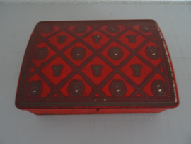 Trommel - blik - rood - VERKOCHT