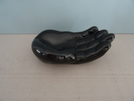 Schaaltje hand - vintage - zwart - VERKOCHT