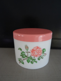 Vintage kunststof doosje - roos - VERKOCHT