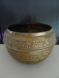 Vintage koperen bloempot - VERKOCHT
