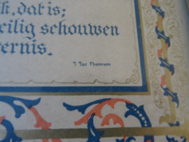 Kalligrafie tekst - Nelly ten Have - VERKOCHT