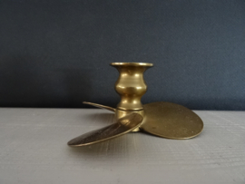 Kandelaar koper of messing - vintage - VERKOCHT