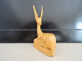 Houten beeldje - gazelle - VERKOCHT