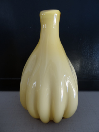 Glazen vaasje - geel / beige - VERKOCHT