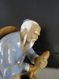 Chinees - beeldje - visserman - Chinese visser - Wan Jiang - VERKOCHT