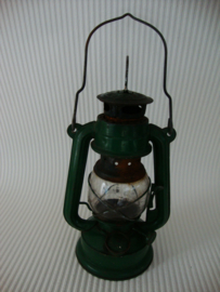Oud groen stormlampje - VERKOCHT