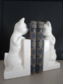 Boekensteunen poes - kat - vintage - VERKOCHT