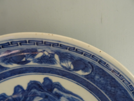 Antiek -Borden - Japans - blauw/wit - wandbord - VERKOCHT