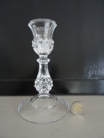 Vintage glazen kandelaar - VERKOCHT
