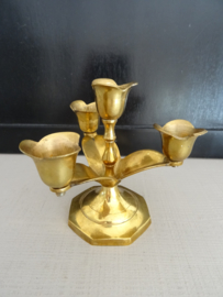 Vintage kandelaar - koper of messing - VERKOCHT