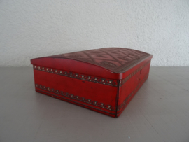 Trommel - blik - rood - VERKOCHT