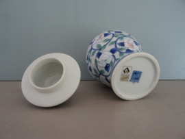 Dekselpotje Chinees - bloemen - VERKOCHT