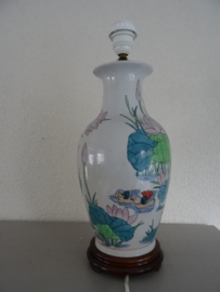 Lampvoet - Chinees - bloemen - vintage - VERKOCHT