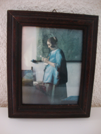 Schilderij - prent lezende vrouw - VERKOCHT