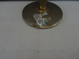 Oud kannetje - messing of koper met Delfts blauw - VERKOCHT