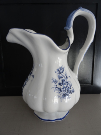 Lampetstel JL keramiek - blauw/wit  - bloemen - VERKOCHT