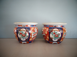 Imari bloempotjes - Set van 2 - VERKOCHT