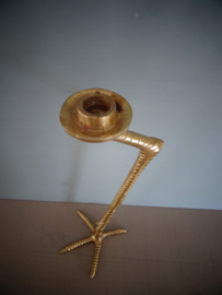 Kandelaar gouden poot - VERKOCHT