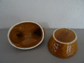 Schaal - eierschaal - kip - vintage - dekselschaal - VERKOCHT