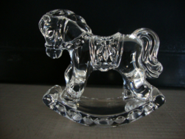 Beeldje hobbelpaard - glas - VERKOCHT