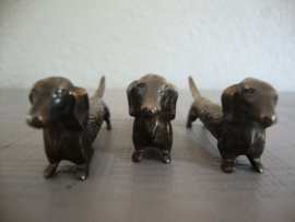 Messenleggers Teckel - zilverkleurig - VERKOCHT