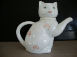 Vintage theepotje poes - kat - Chinees - VERKOCHT