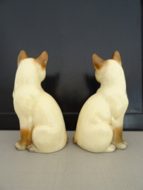 Beelden siamees (set) - siamezen - poes - poezen - kat - katten - VERKOCHT