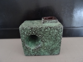 Vintage vaasje groen - VERKOCHT