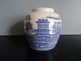 Engelse gemberpot - blauw/wit - VERKOCHT
