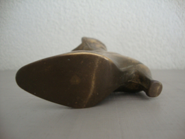 Koper of messing schoentje - asbak - vintage - VERKOCHT