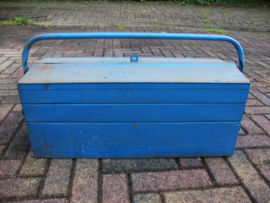 Blauwe metalen gereedschapskist - VERKOCHT