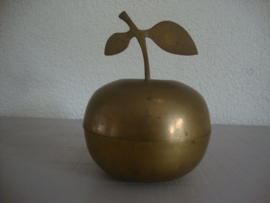 Koperen/messing schaaltje appel - VERKOCHT