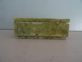 Natuurstenen doosje - groen - vintage - VERKOCHT