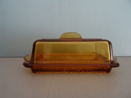 Botervloot - amber - glas - VERKOCHT