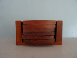 Houten onderzetters - vintage - VERKOCHT