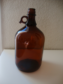 Bruine fles vaas - VERKOCHT
