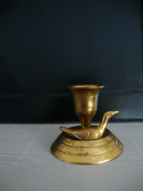 Kandelaar - vogel - koper of messing - VERKOCHT