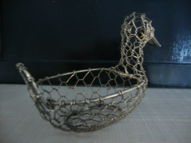 Draadmandje eend - VERKOCHT