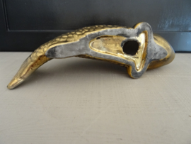 Vis - goud-/koperkleur - aardewerk - VERKOCHT