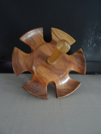 Houten standaard - eierdopjes - hout - VERKOCHT