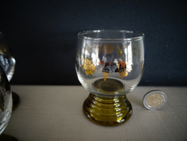 Roemer wijnglazen - set van 4 - met gouden druiven