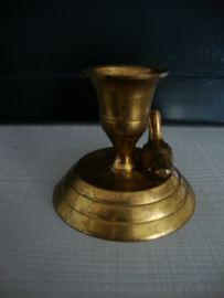 Kandelaar - vogel - koper of messing - VERKOCHT