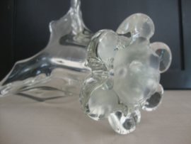 Vintage glazen vaas - dik glas - VERKOCHT