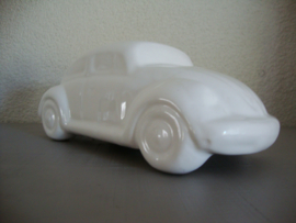 Vintage spaarpot wit - auto - Volkswagen kever - VERKOCHT