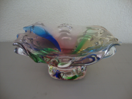 Zware glazen schaal - kleur - VERKOCHT