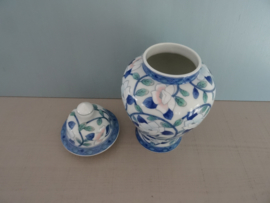 Dekselpotje Chinees - bloemen - VERKOCHT