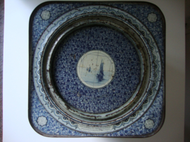 Oude trommel Delfts blauw - VERKOCHT